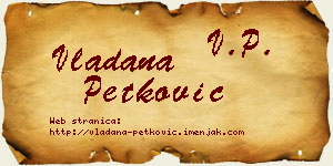 Vladana Petković vizit kartica
